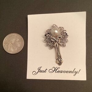 Unique spoon handle guardian angel pin… hand crafted